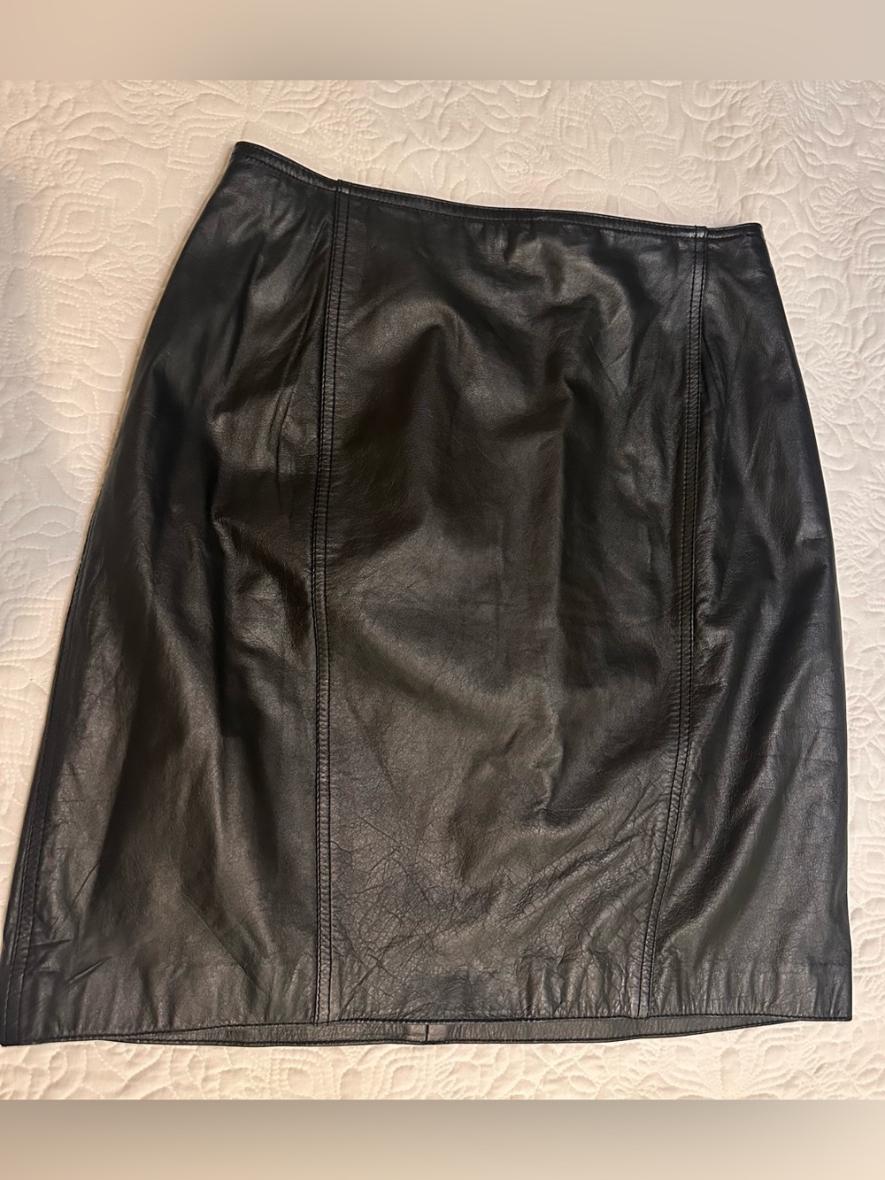 Brandon Thomas Black Leather Mini Skirt